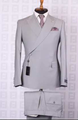 2 Pieces Gray/Blue Suits for Men CB10821