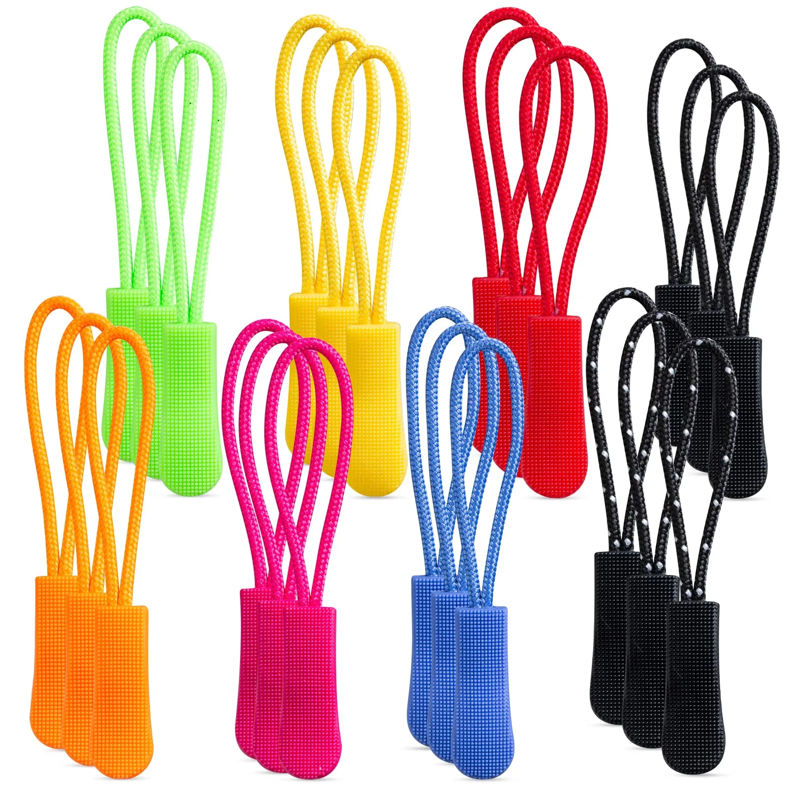 40 Pieces Zipper Pulls Zip Extension Zipper Tag for Clothes Backpacks Traveling Case Handbag Purse Zipper Replacement Tag Tents 40