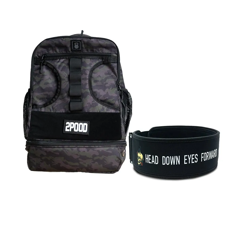 4" Head Down Eyes Forward by Mattie Rogers Belt & Backpack 3.0 Bundle