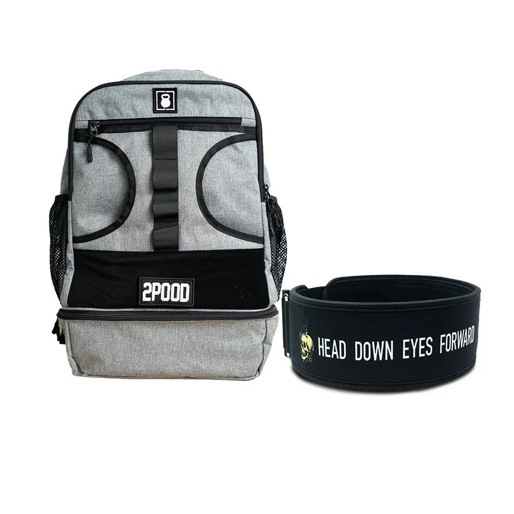 4" Head Down Eyes Forward by Mattie Rogers Belt & Backpack 3.0 Bundle