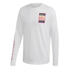 adidas Originals adiplore Long Sleeved Graphic T Shirt - White