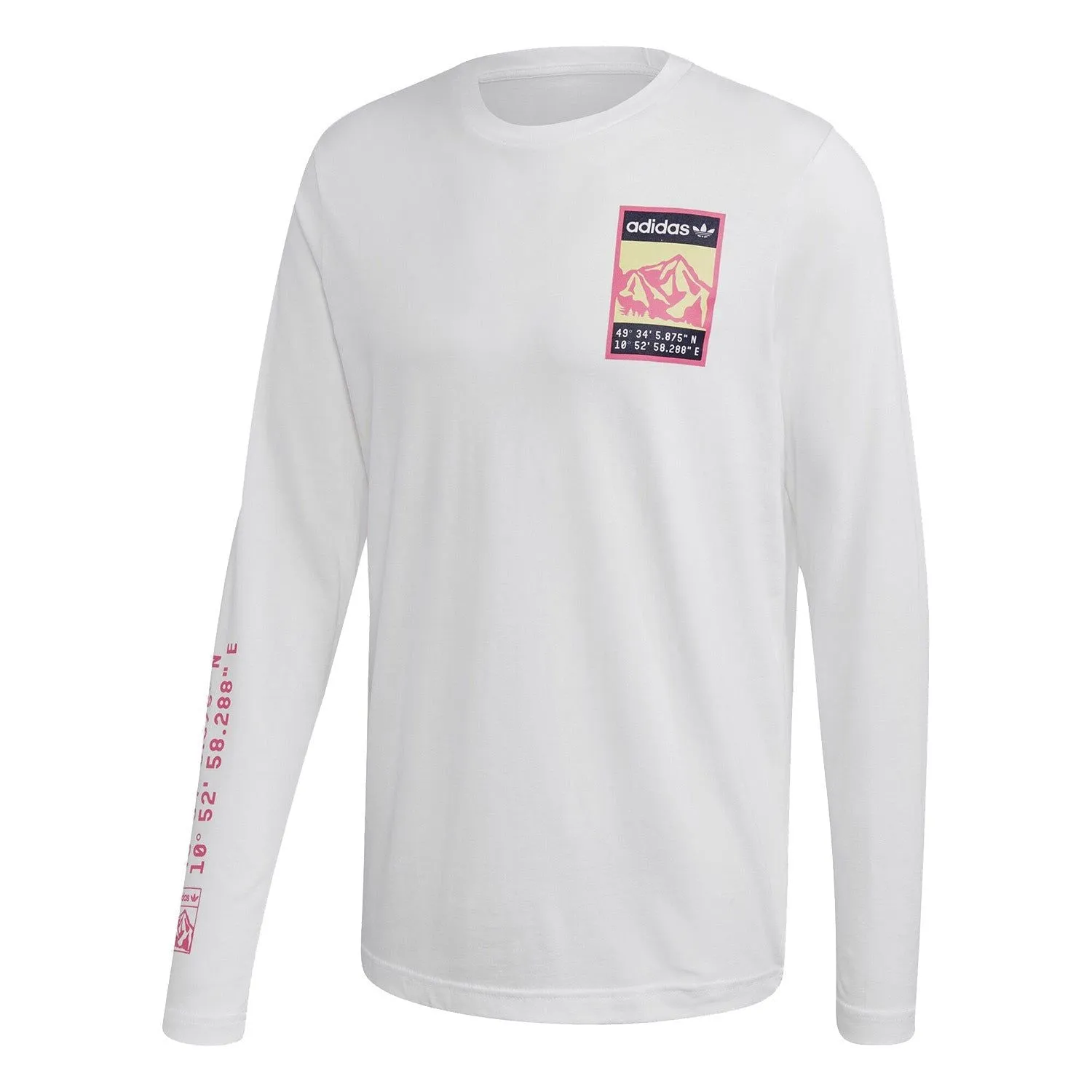 adidas Originals adiplore Long Sleeved Graphic T Shirt - White