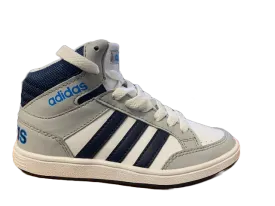 Adidas scarpa sneakers da ragazzo Hoops Mid B74657 bianco-grigio