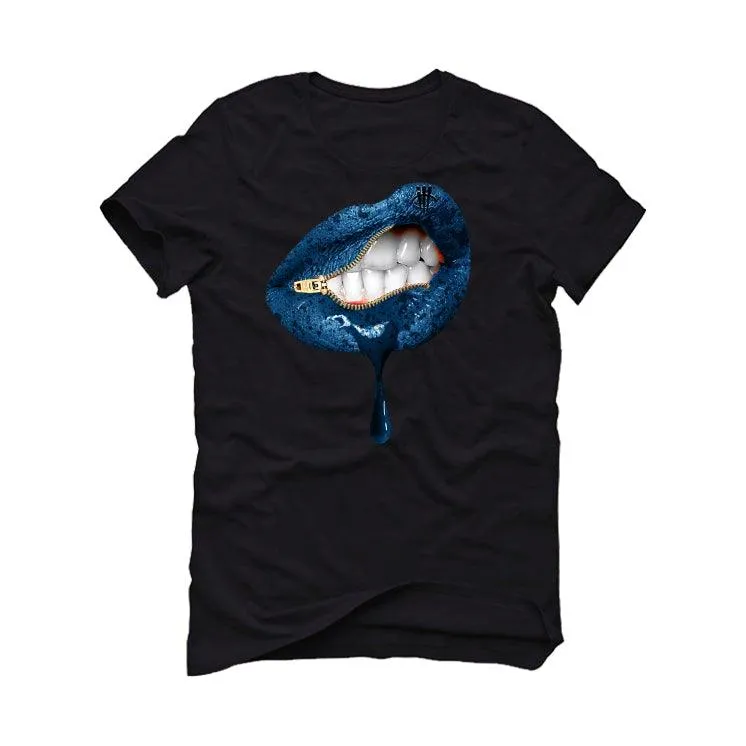 Adidas Yeezy Boost 350 V2 “Dazzling Blue” Black T-Shirt (LIPS UNSEALED)