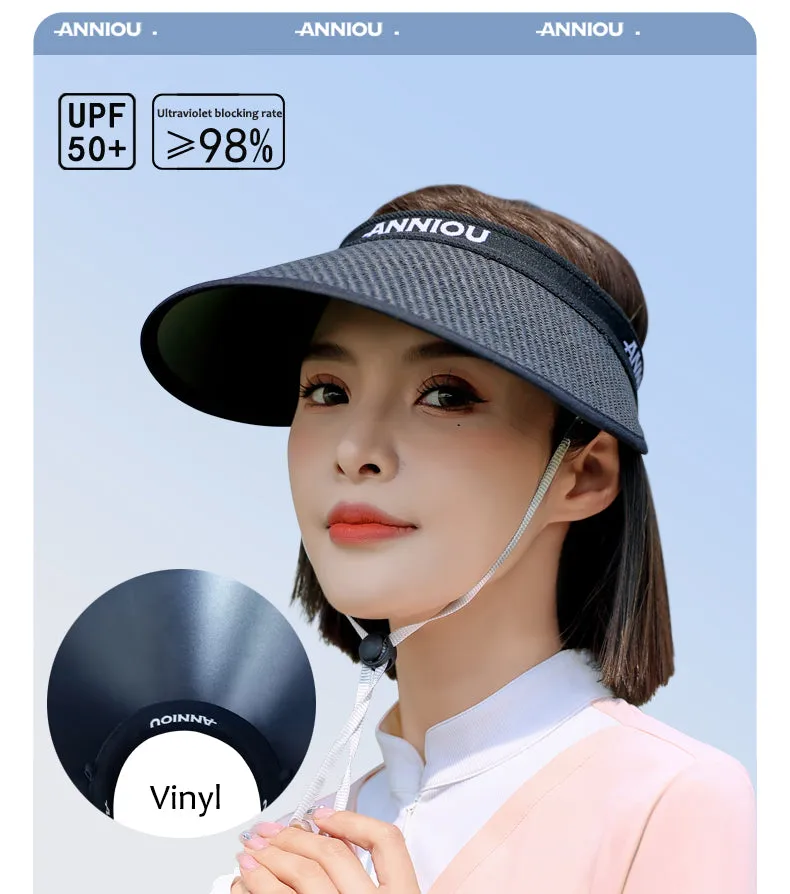 ANNIOU UV Protection Woven Straw Sun Visor