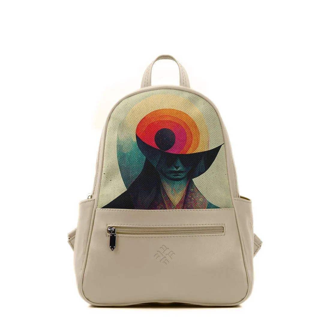 Beige Vivid Backpack psychedelic