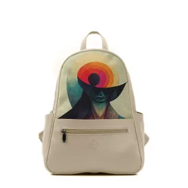 Beige Vivid Backpack psychedelic