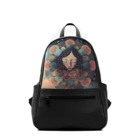 Black Vivid Backpack Mandala Style