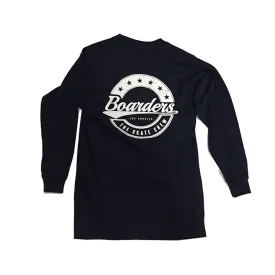 Boarders Star Crest L/S T-Shirt - Navy