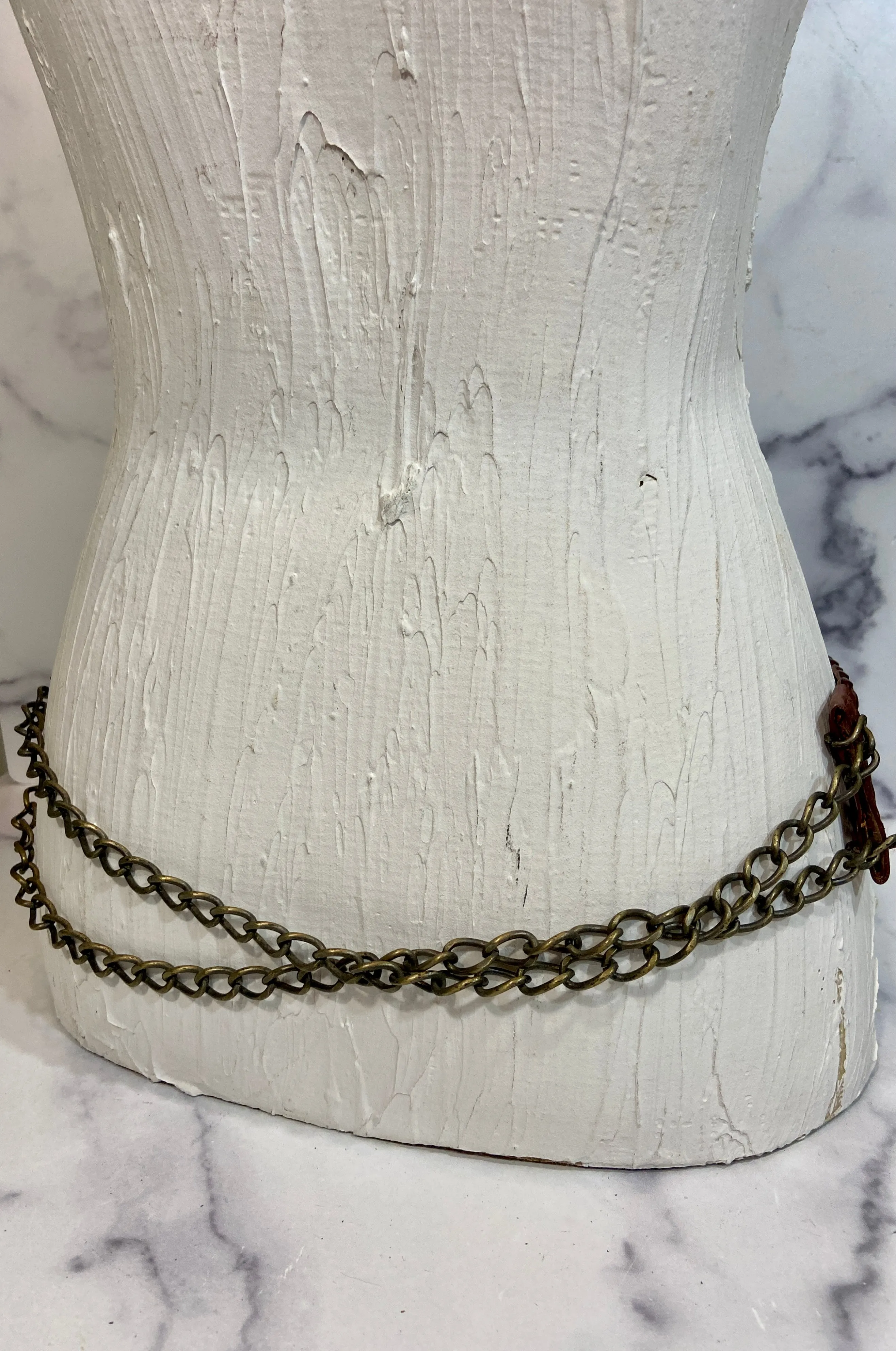 Brown reworked belt