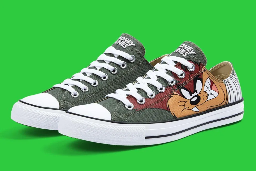 Converse All Star Looney Tunes Cartoon Army Green Sneaker