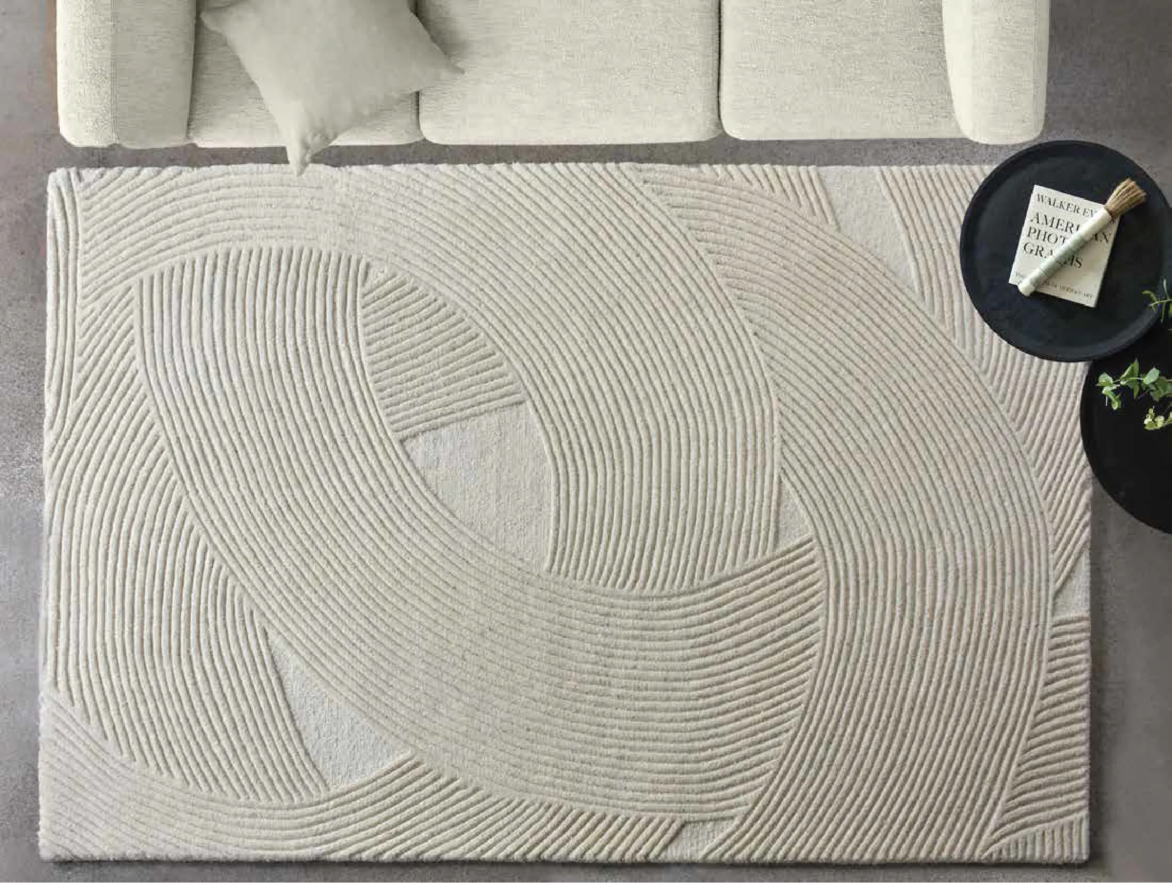 Converse Ivory Rug (Surface: 100% Wool)