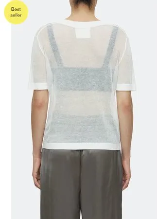 Cotton-Linen Short Sleeve Top
