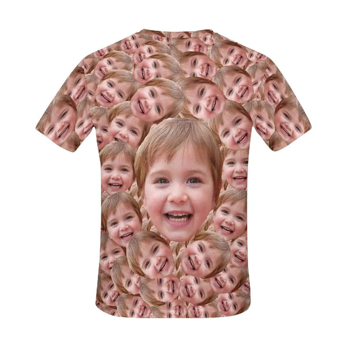Custom Daughter Face Smash Tee Women's All Over Print T-shirt Design Your Own Shirts Gift for Mother's Day