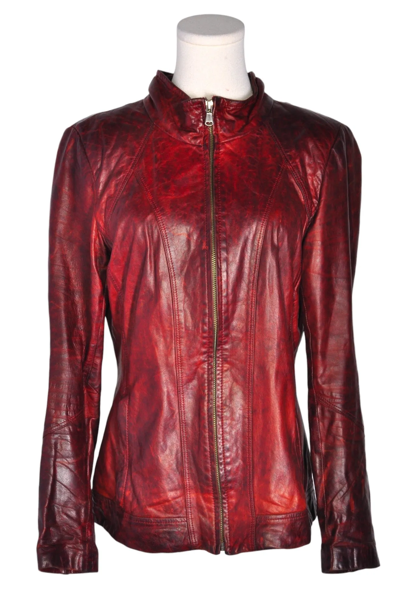 DANIER Women Leather Jackets Regular fit in Red - 12