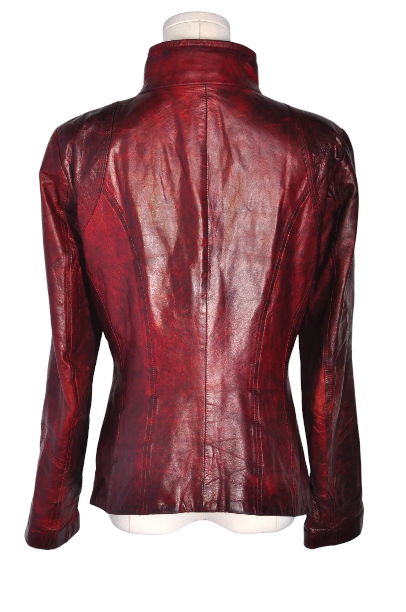 DANIER Women Leather Jackets Regular fit in Red - 12