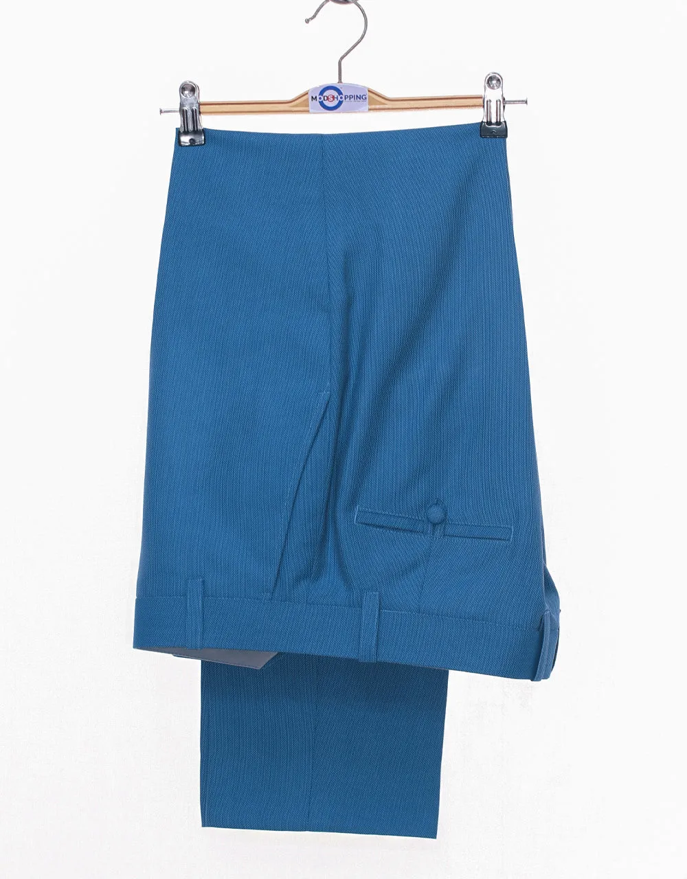 Deep Sky Blue Birdseye Suit