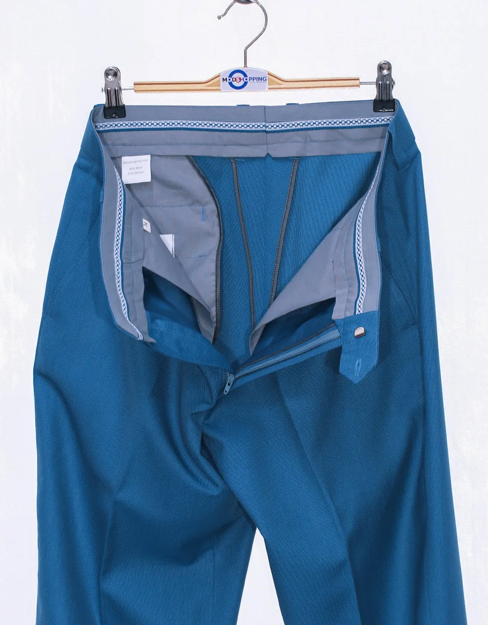 Deep Sky Blue Birdseye Suit