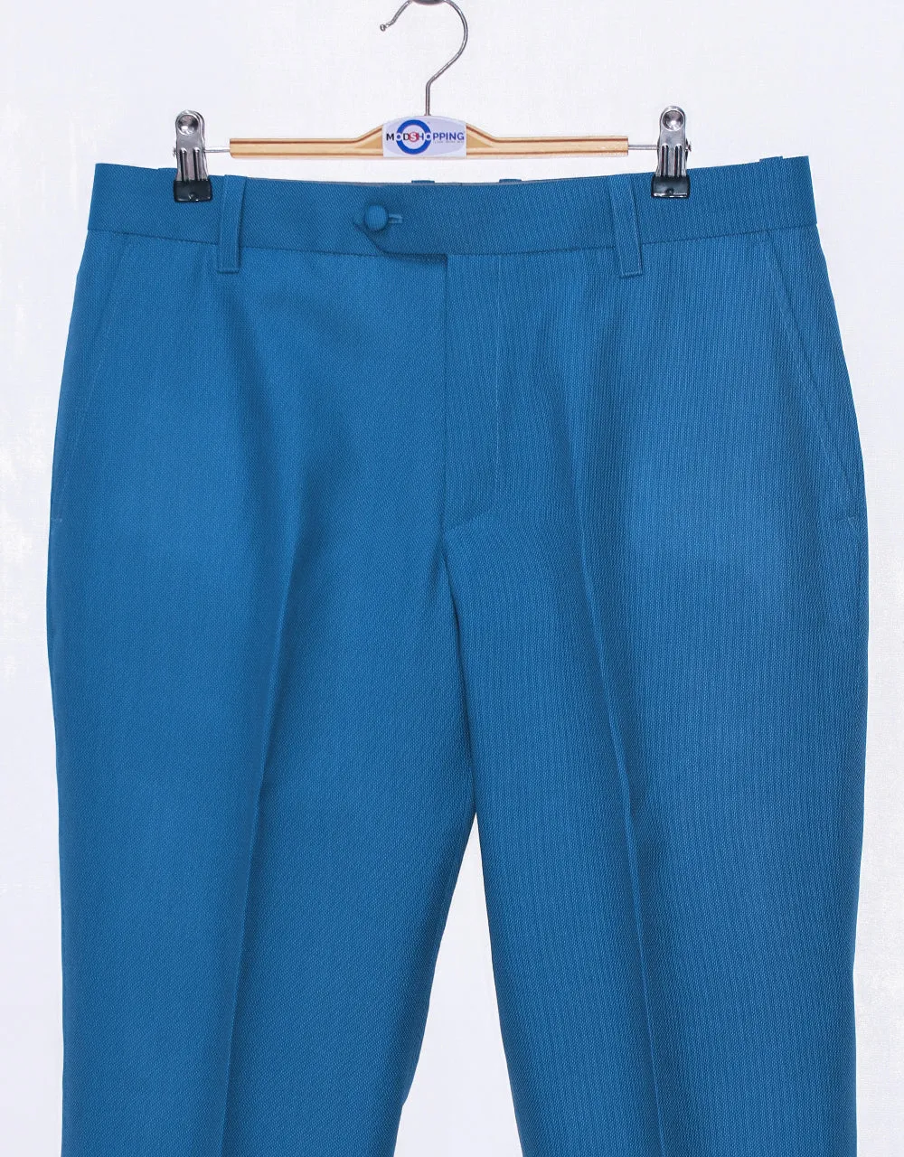 Deep Sky Blue Birdseye Suit