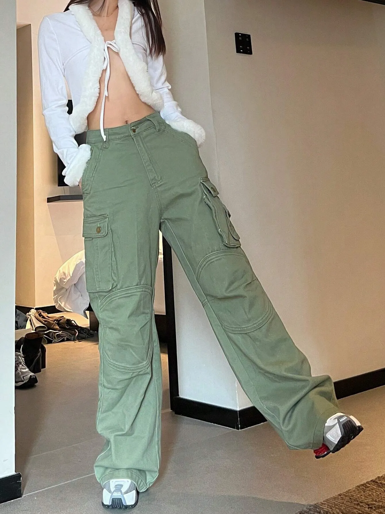 Flap Pocket Side Cargo Pants
