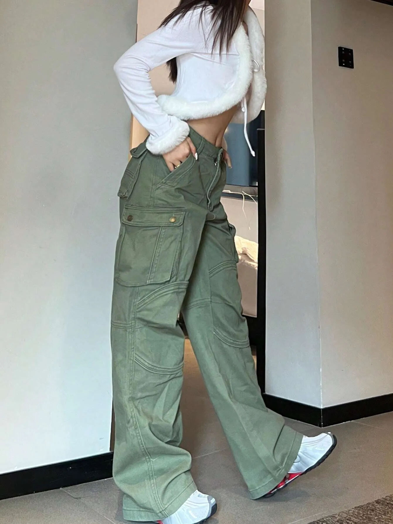 Flap Pocket Side Cargo Pants
