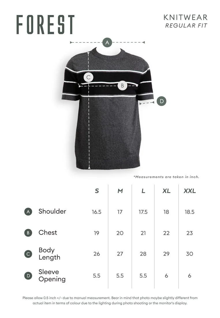 Forest Fancy Knitted Round Neck T Shirts Men Sweater Men Knitwear | Baju Sweater Lelaki Knitwear - 621349