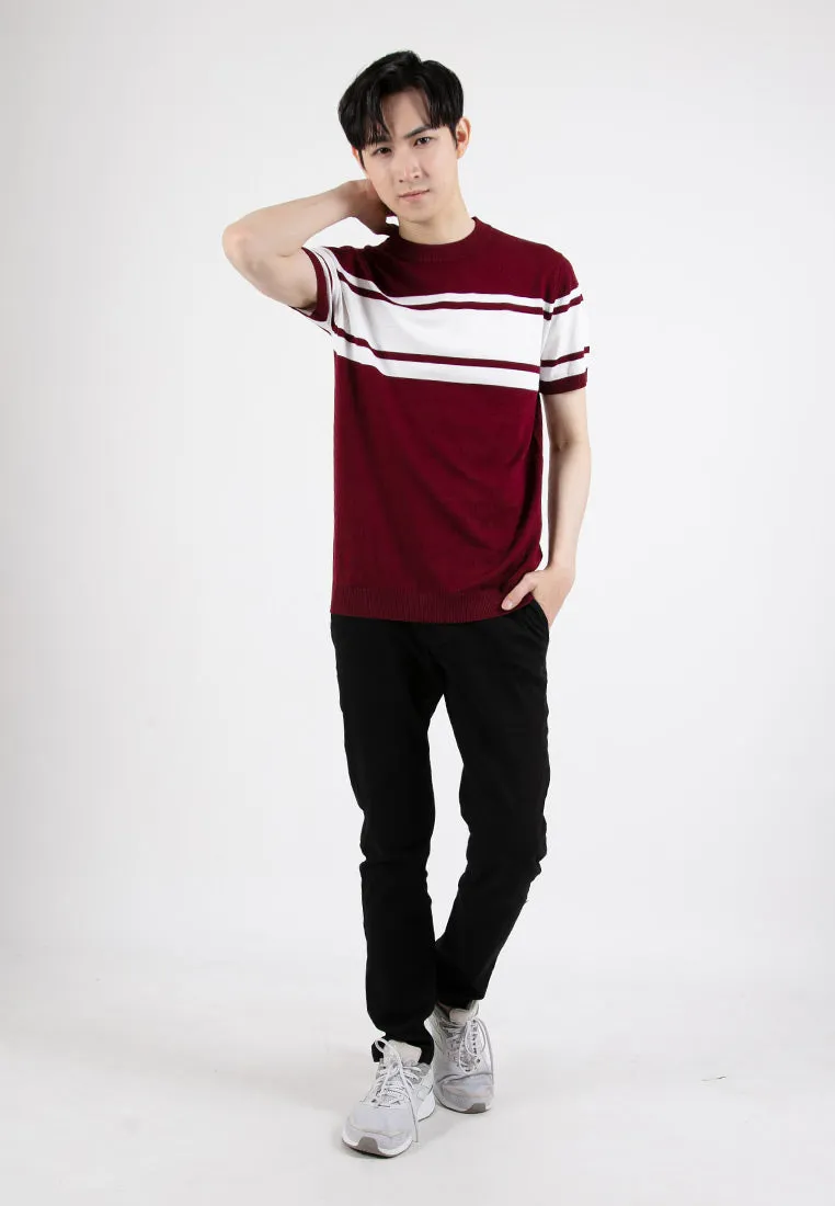 Forest Fancy Knitted Round Neck T Shirts Men Sweater Men Knitwear | Baju Sweater Lelaki Knitwear - 621350