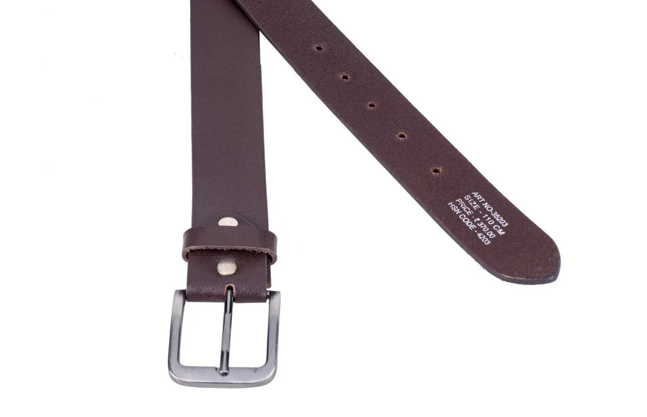 FORMAL LEATHER BELT 35203 (BROWN)