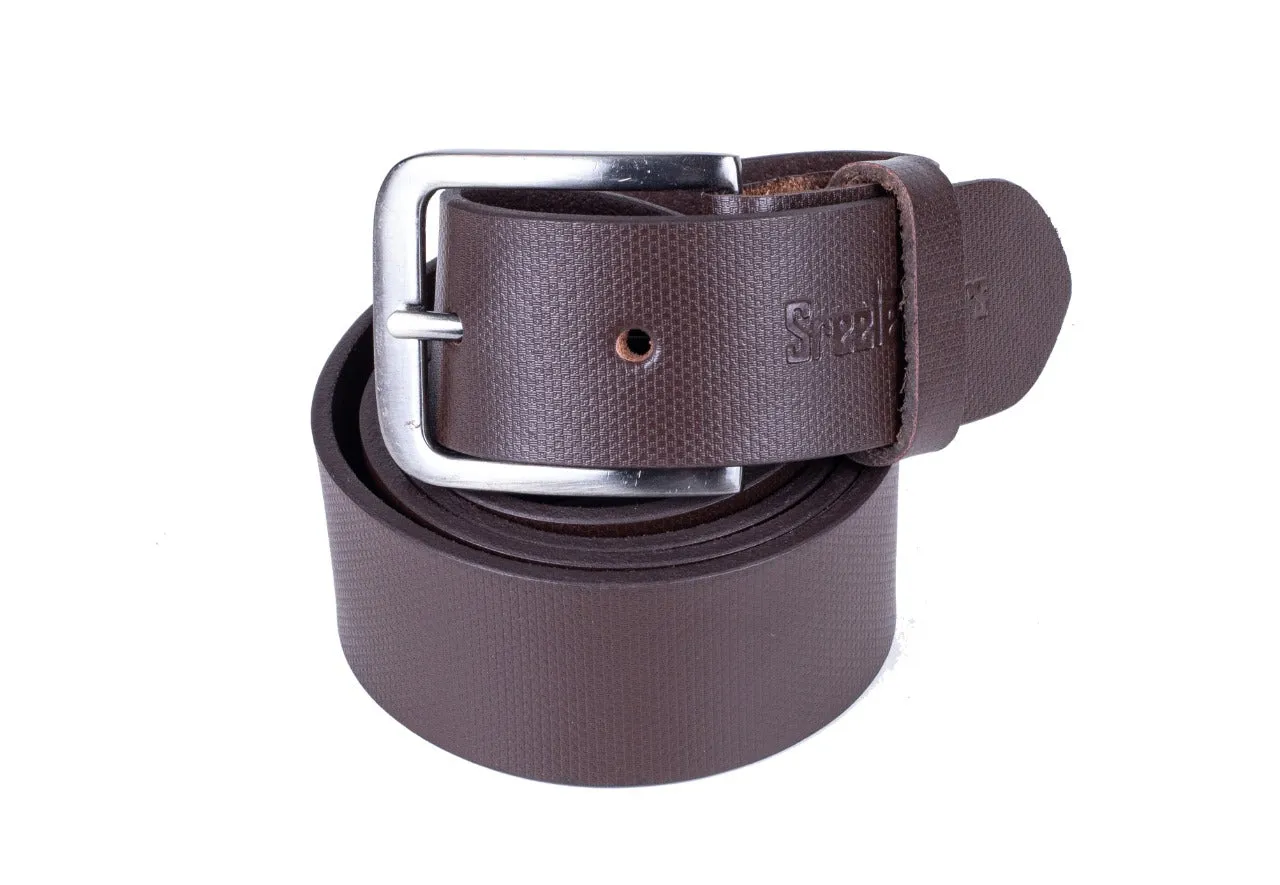 FORMAL LEATHER BELT 35203 (BROWN)