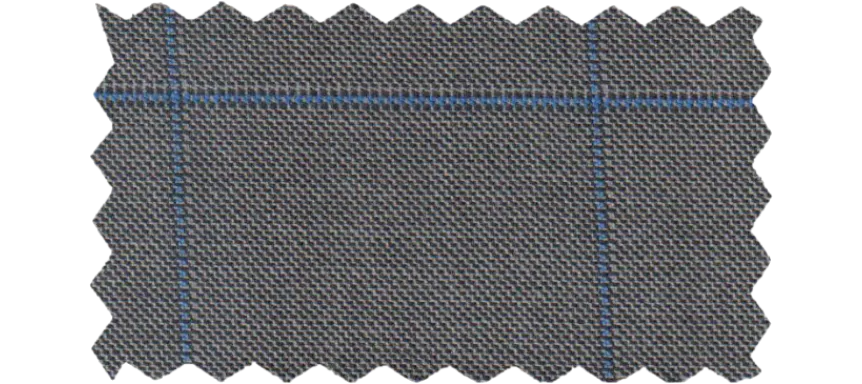 Grey Blue Windowpane Suit