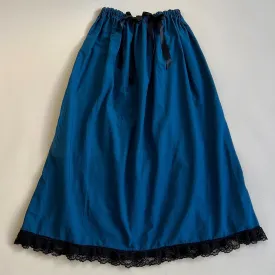 Handmade dark teal prairie skirt - M
