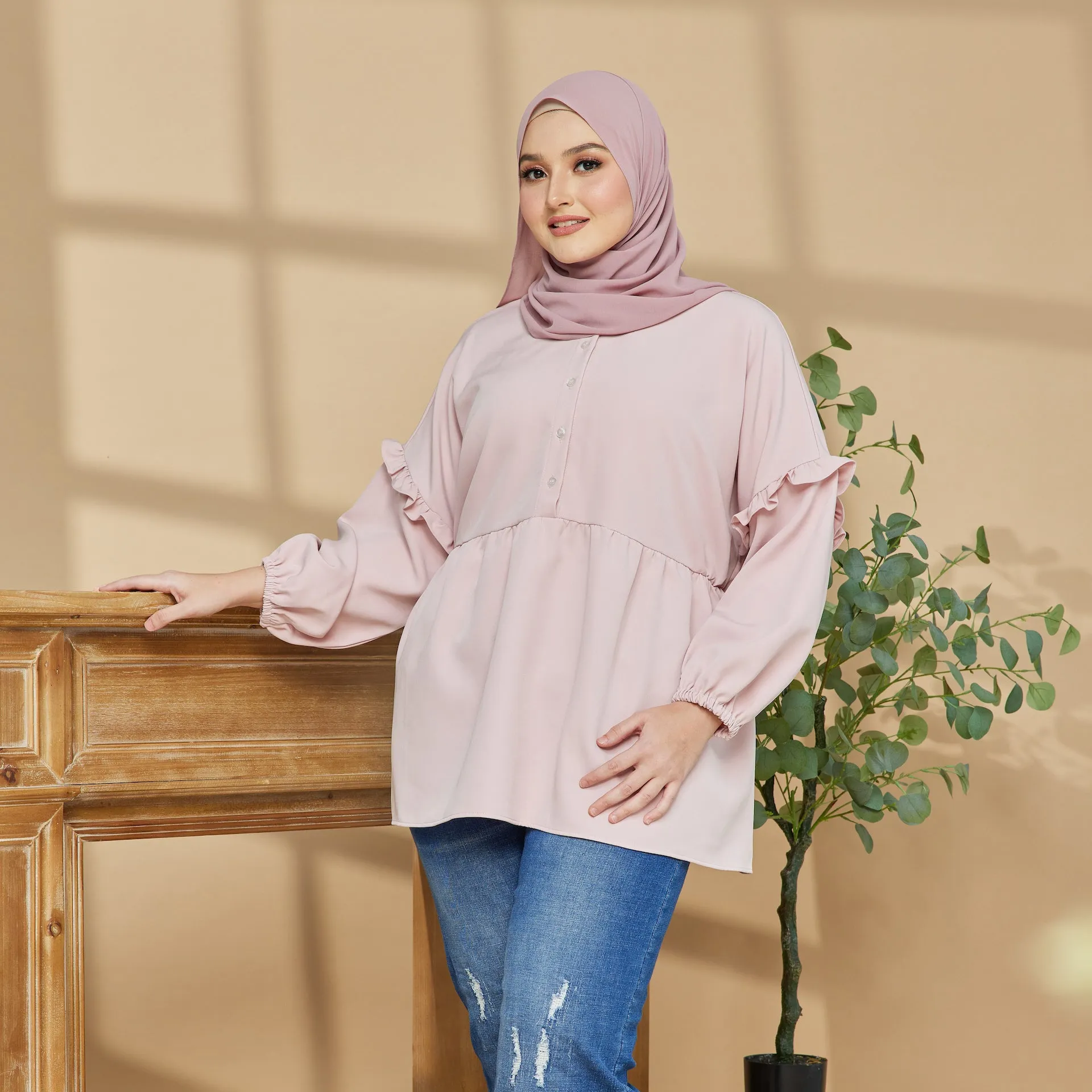 Jamari Blouse - Blush Pink