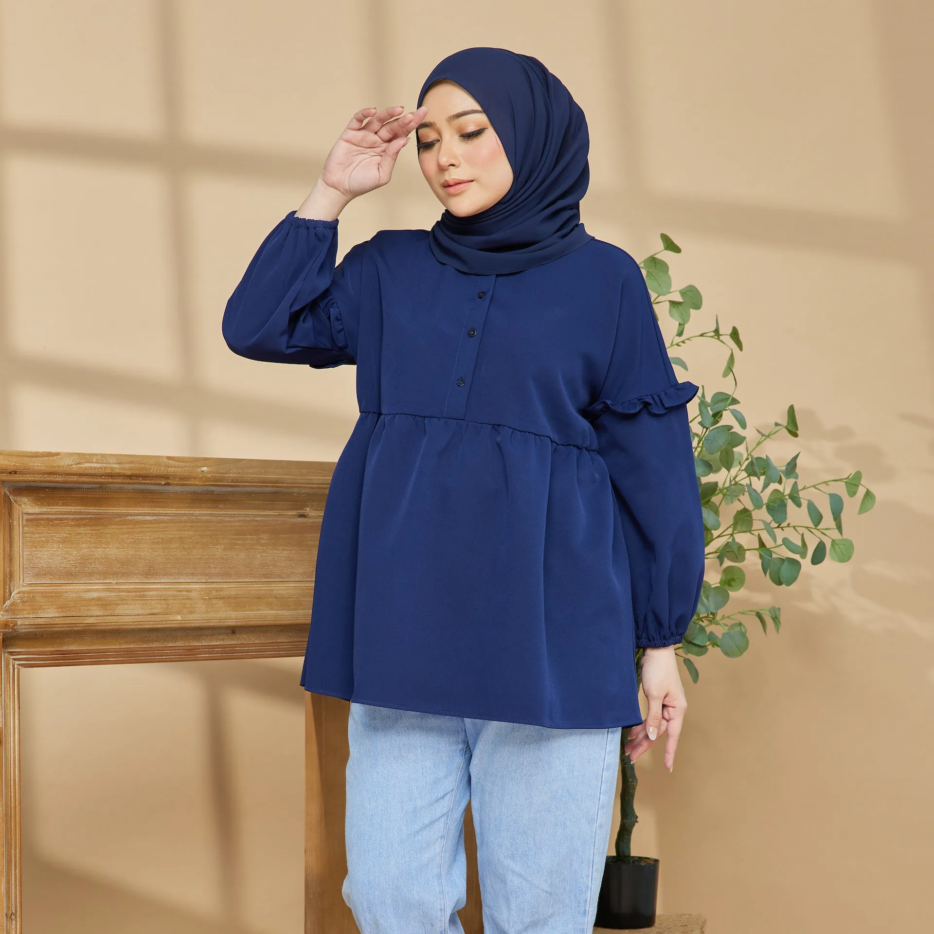 Jamari Blouse - Navy