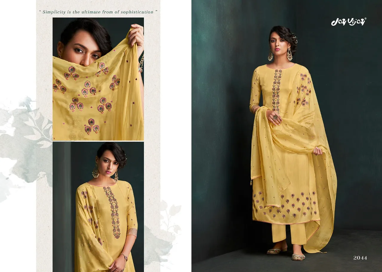 Jay Vijay Lehja Bembrerg Sik Embroidery Casual Wear Salwar Kameez