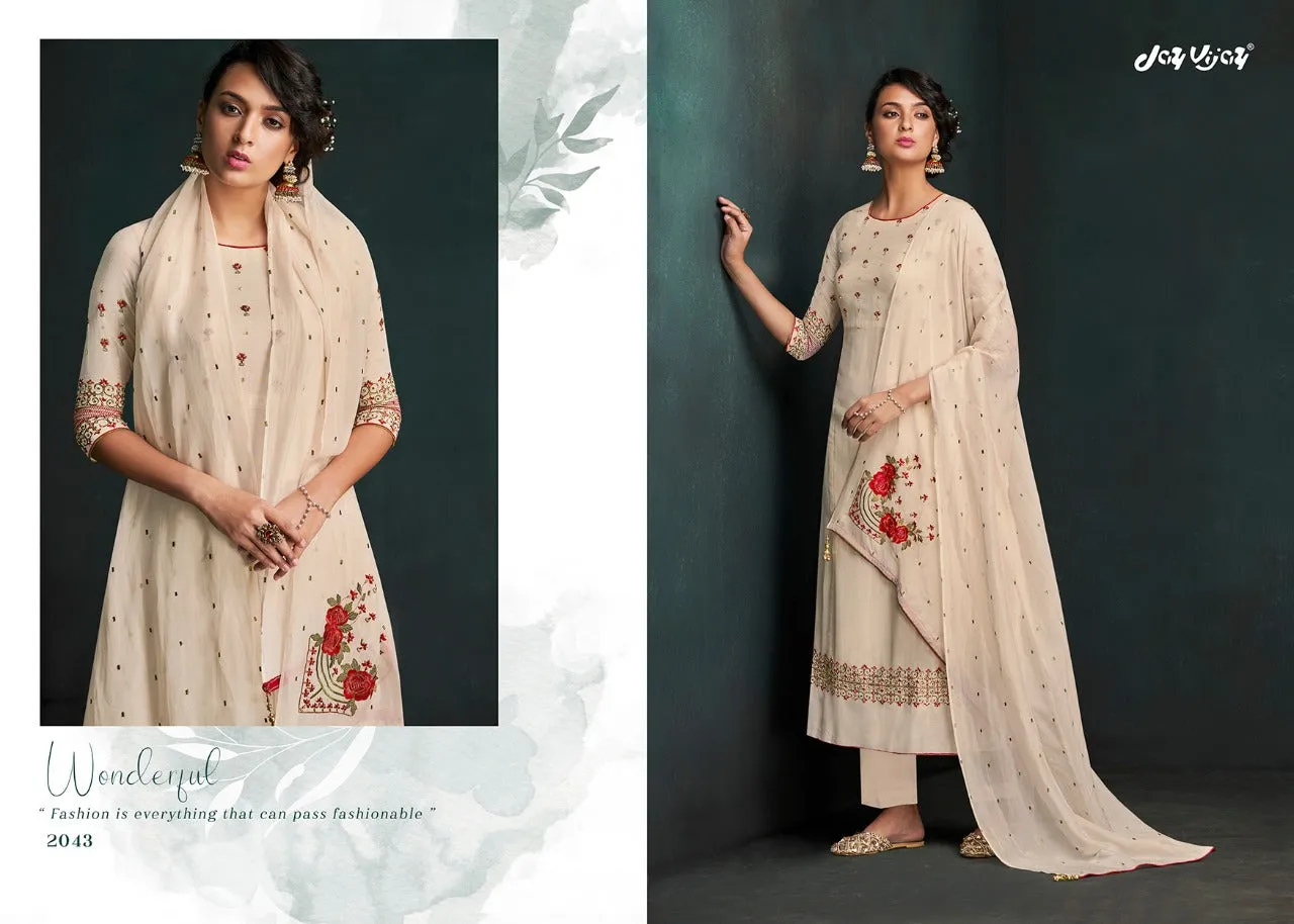 Jay Vijay Lehja Bembrerg Sik Embroidery Casual Wear Salwar Kameez