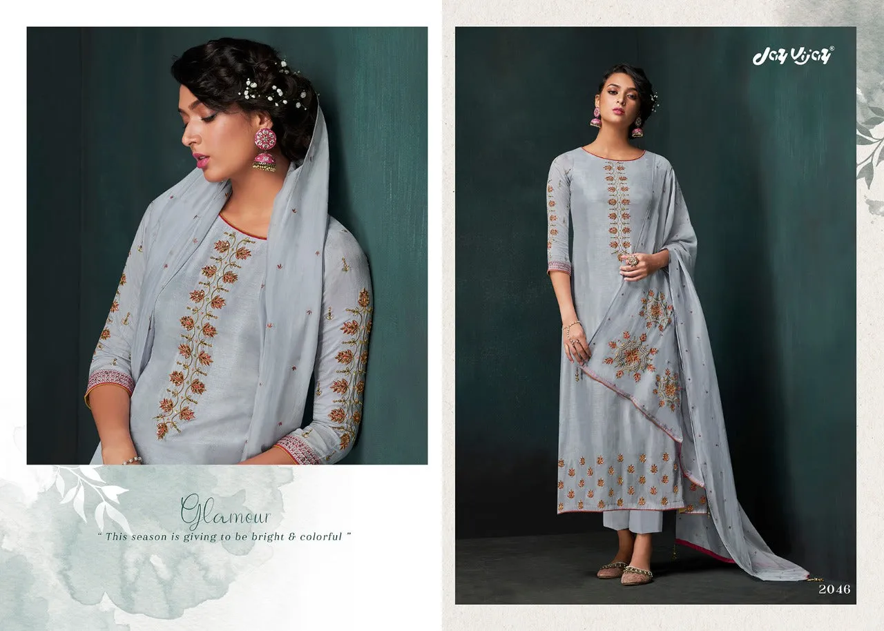 Jay Vijay Lehja Bembrerg Sik Embroidery Casual Wear Salwar Kameez
