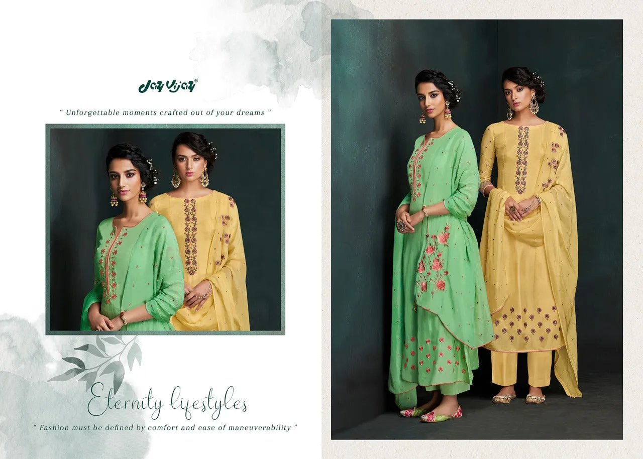 Jay Vijay Lehja Bembrerg Sik Embroidery Casual Wear Salwar Kameez