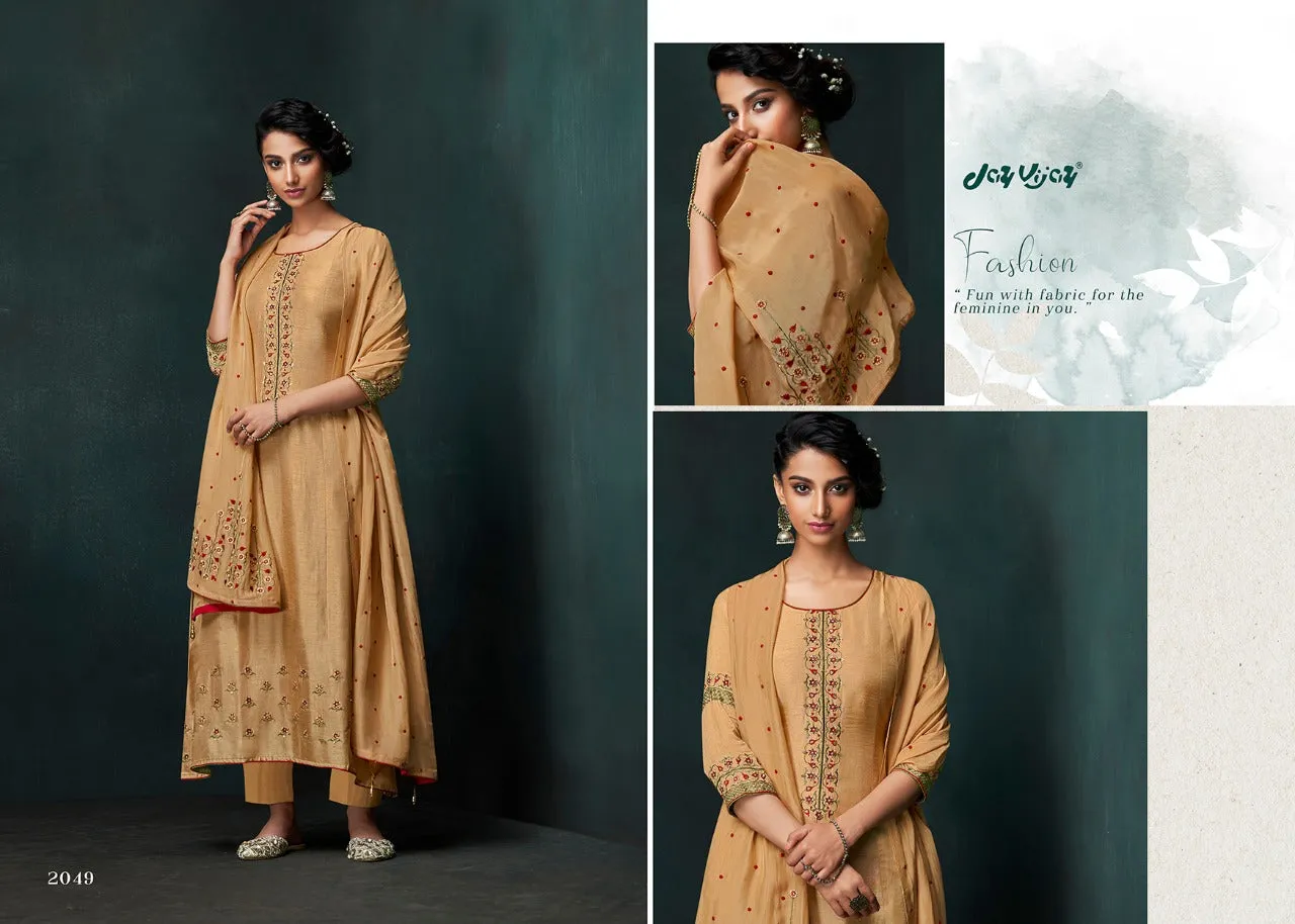 Jay Vijay Lehja Bembrerg Sik Embroidery Casual Wear Salwar Kameez