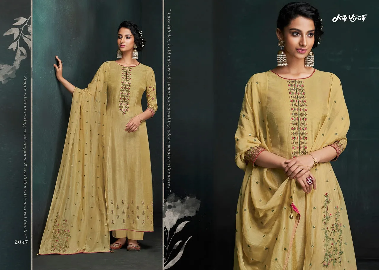 Jay Vijay Lehja Bembrerg Sik Embroidery Casual Wear Salwar Kameez