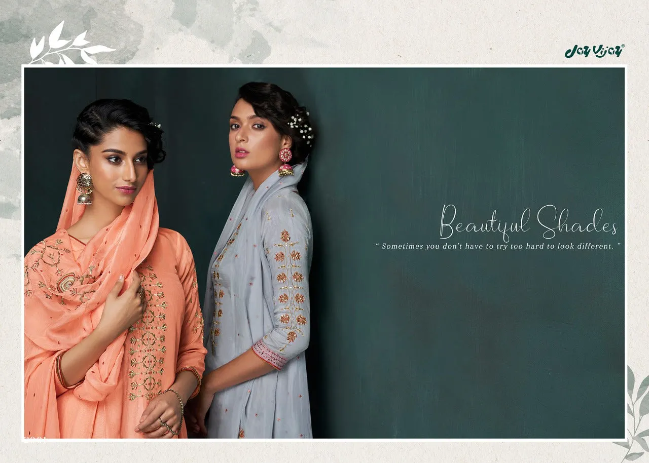 Jay Vijay Lehja Bembrerg Sik Embroidery Casual Wear Salwar Kameez