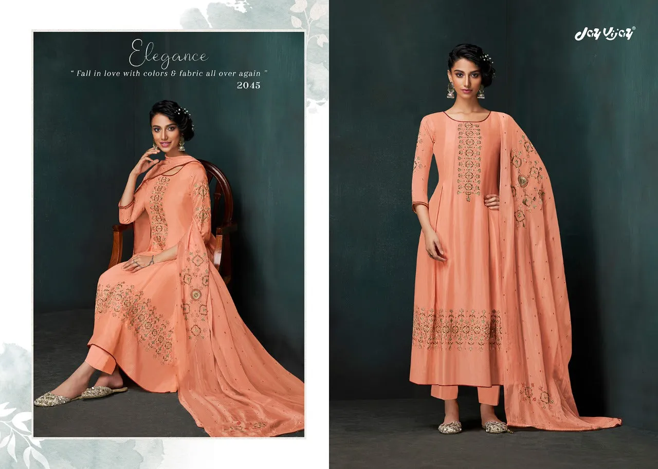 Jay Vijay Lehja Bembrerg Sik Embroidery Casual Wear Salwar Kameez