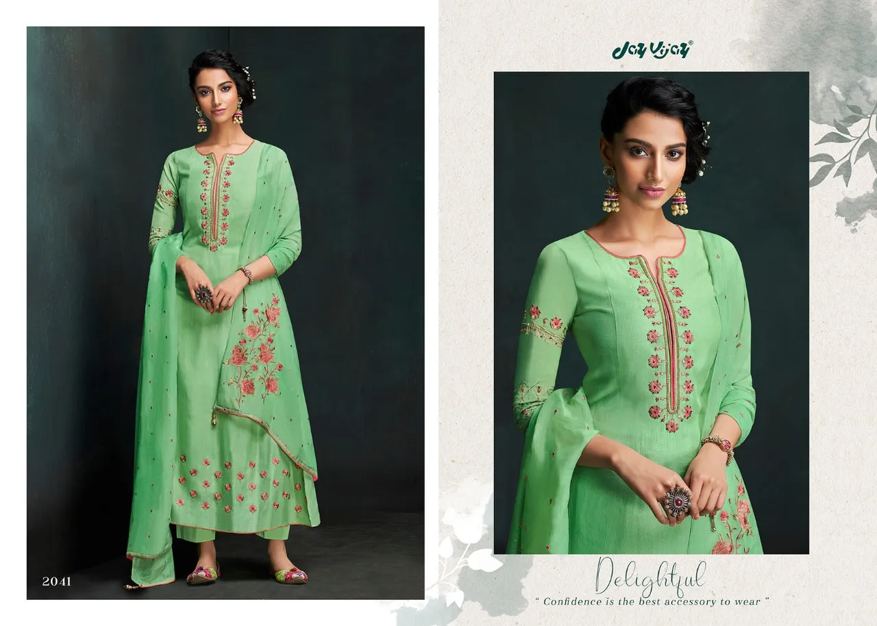 Jay Vijay Lehja Bembrerg Sik Embroidery Casual Wear Salwar Kameez