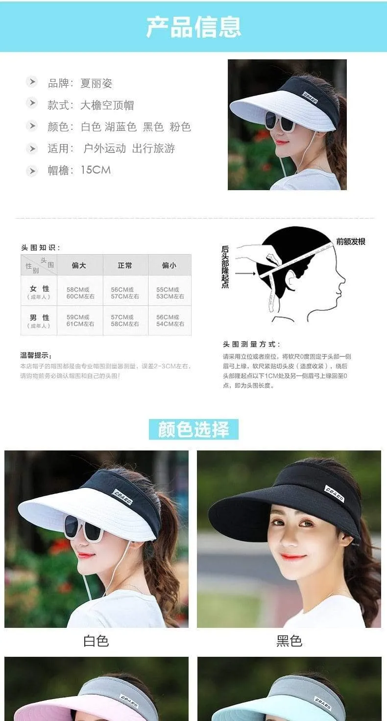 JIANGXIHUITIAN Womens Sun Visor