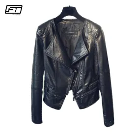 Leather Jackets Fitaylor Spring Autumn Ladies Motorcycle Leather Jackets