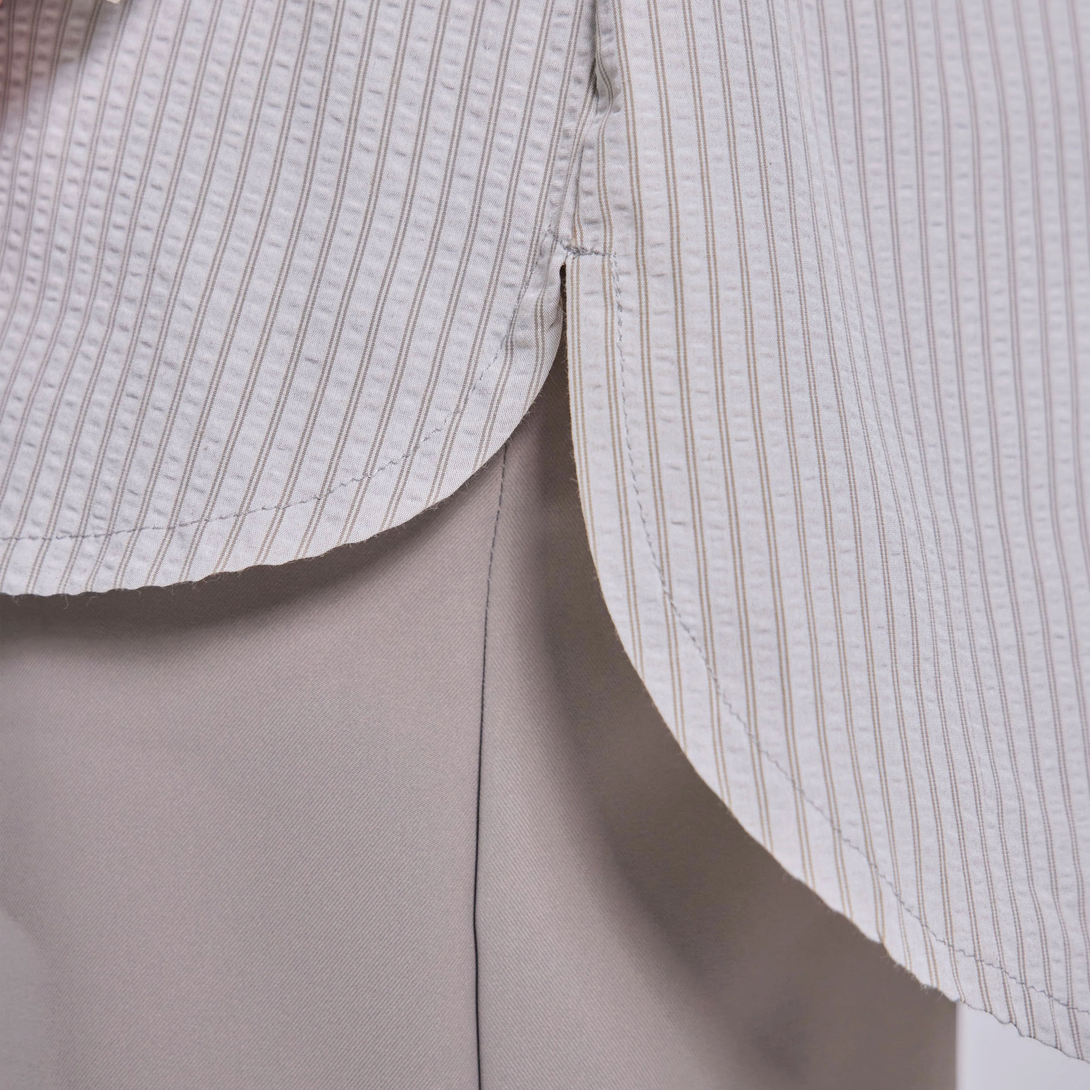 Liara Sheersucker Blouse - Grey Stripe