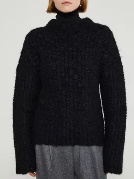 Long sleeve Mohair Jumper in Black
