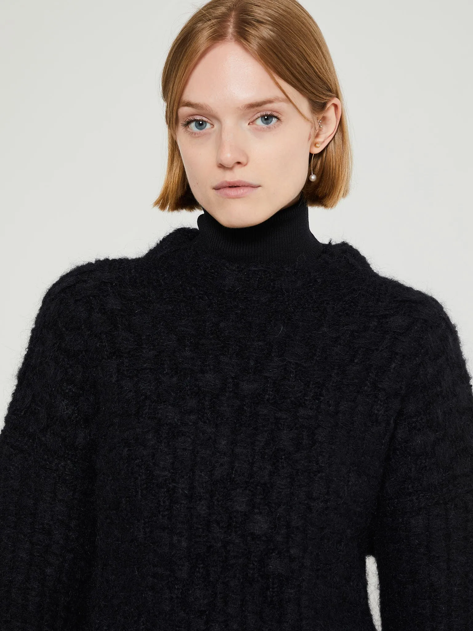 Long sleeve Mohair Jumper in Black