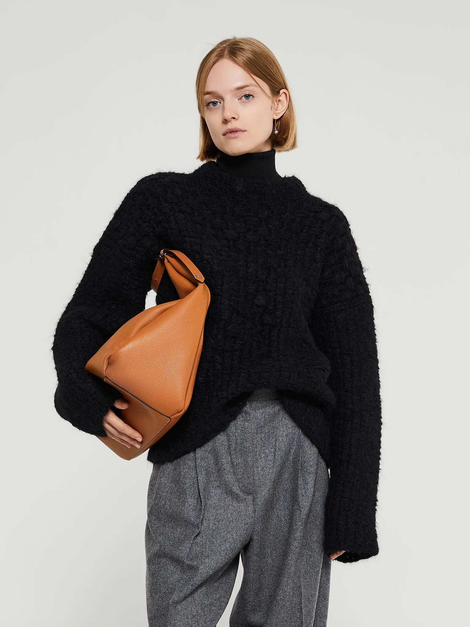 Long sleeve Mohair Jumper in Black