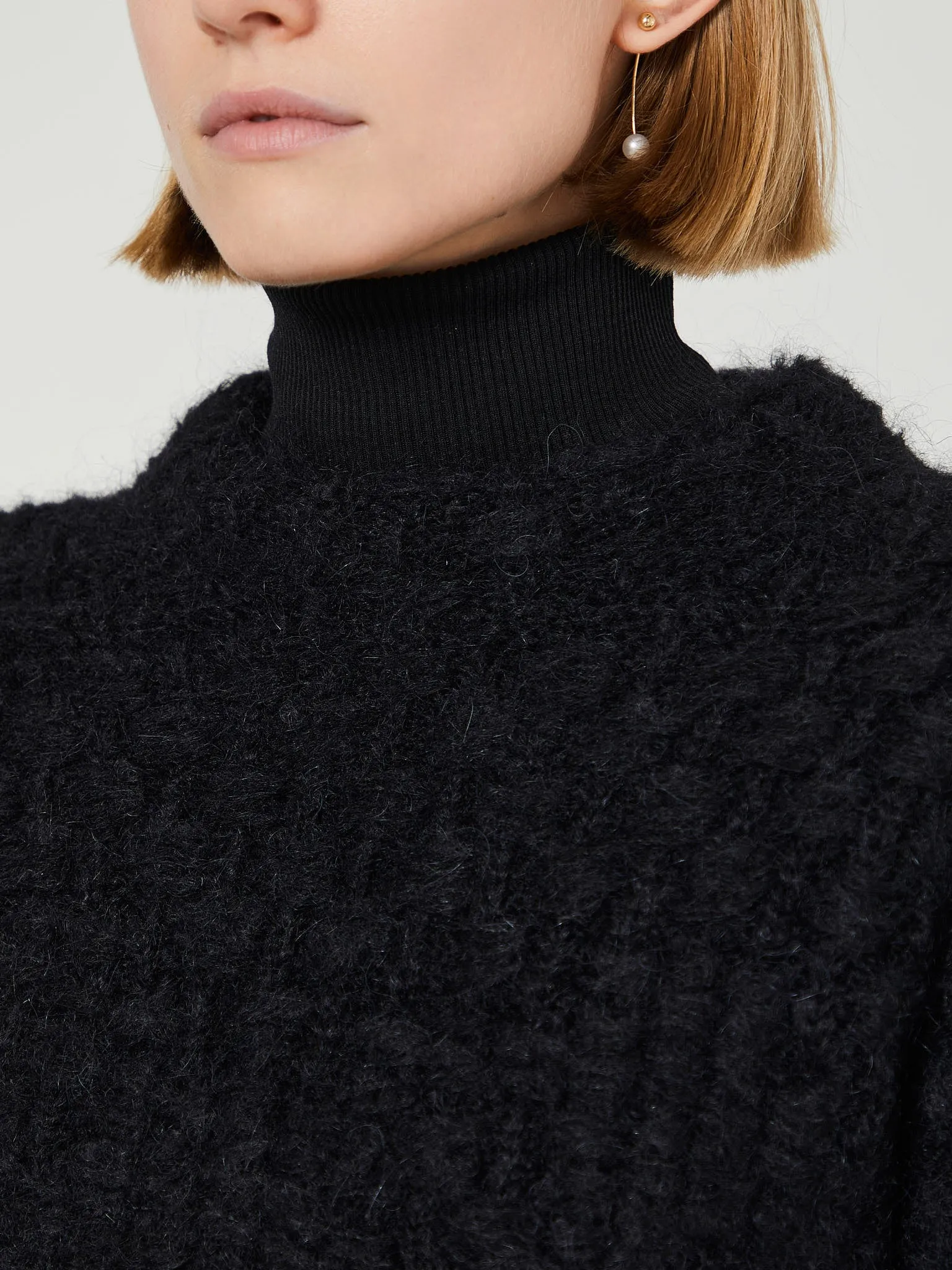 Long sleeve Mohair Jumper in Black
