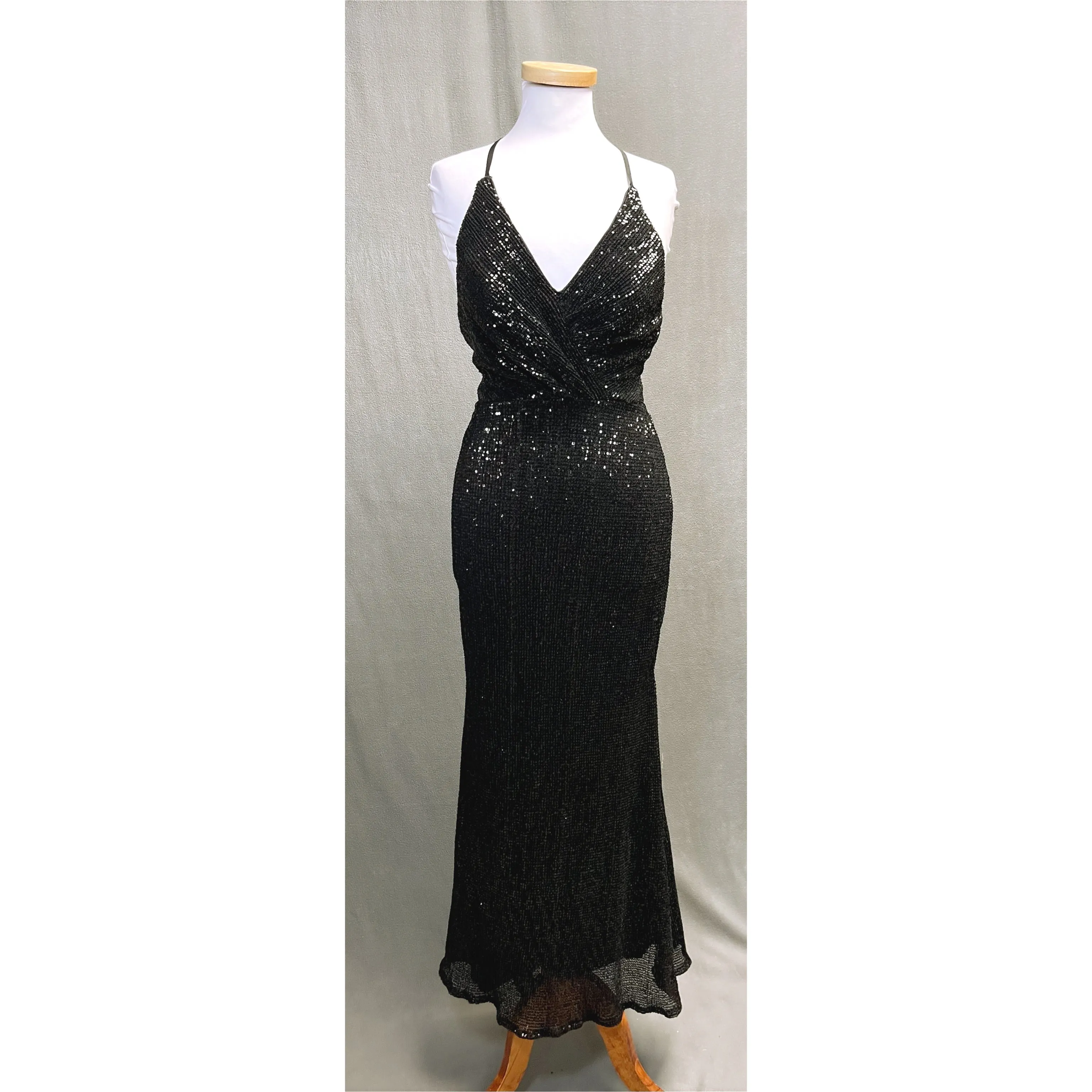 Lucci Lu black sequin dress, size 0